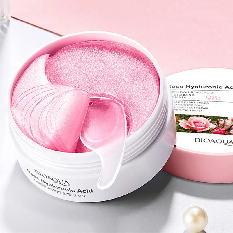 Mascarilla Facial Anti-Inflamación y Ojeras con Ácido Hialurónico y Rosa